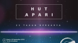 Flyer Hut APARI anniversary 25th achievement
