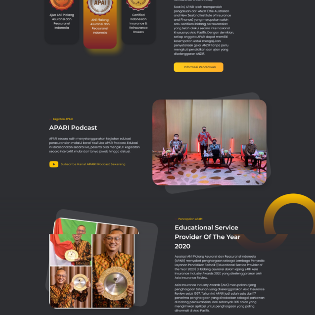 APARI web development corporate website