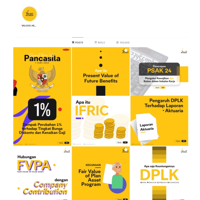 valuasi aktuaria instagram account management social media